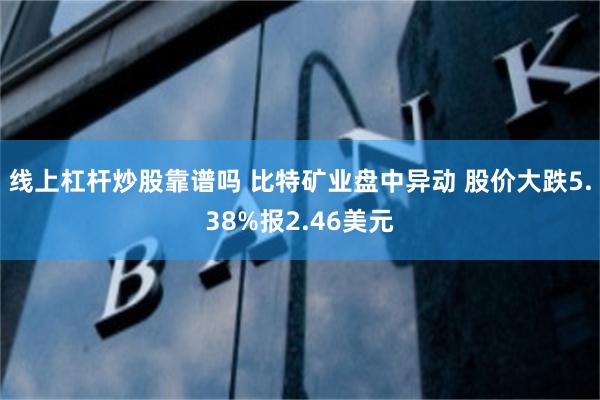 线上杠杆炒股靠谱吗 比特矿业盘中异动 股价大跌5.38%报2